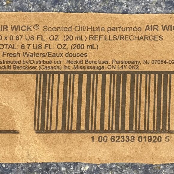 AIRWICK FRESH WATER SCENTED OIL REFILL  LOT OF 10 NEW & UNUSED - Picture 3 of 4